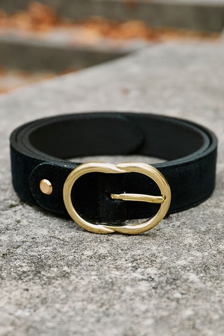 Nubuck Riem Helena - Zwart