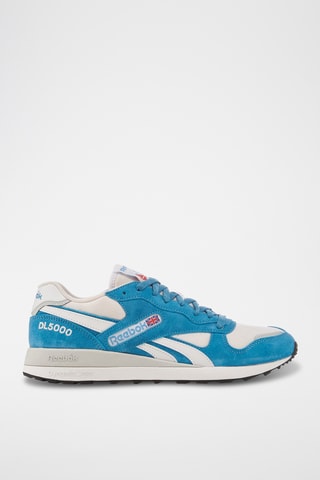 Nubuck Sneakers DL5000 - Wit en Turquoise