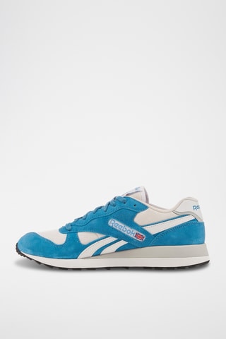 Nubuck Sneakers DL5000 - Wit en Turquoise