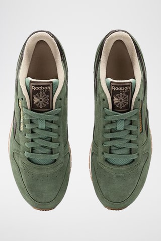 Nubuck Sneakers Classic Leather - Donkergroen