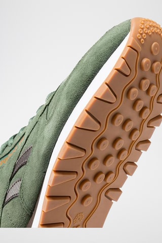 Nubuck Sneakers Classic Leather - Donkergroen