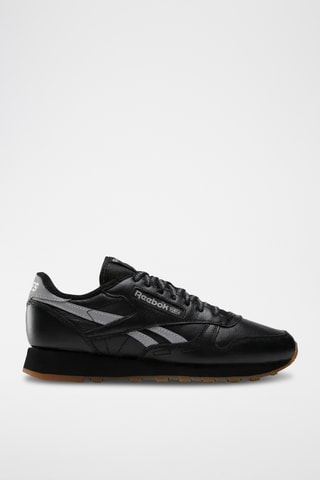 Leren Sneakers - Zwart en Zilverkleurig