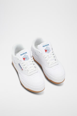 Leren Platform Sneakers Club Extra - Wit