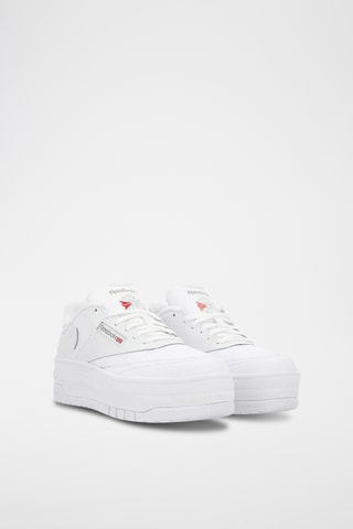 Platform Leren Sneakers Club C Extra - Wit
