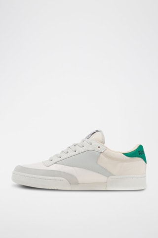 Leren Sneakers Club C - Wit en Lichtgrjis