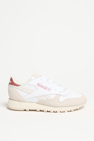 Leren Trainingsschoenen Classic - Wit