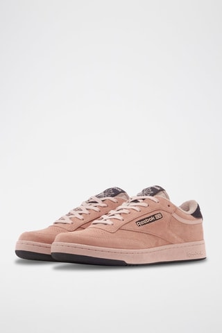 Nubuck Skateboardschoenen Club C - Koraalrood