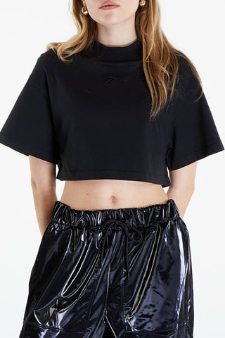 Cropped T-shirt - Zwart