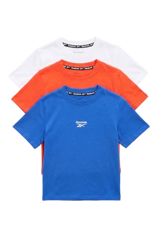 3 T-shirts - Kobaltblauw en Oranje