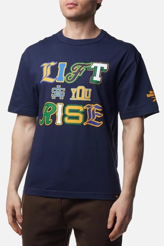 Wijd T-shirt - Marineblauw