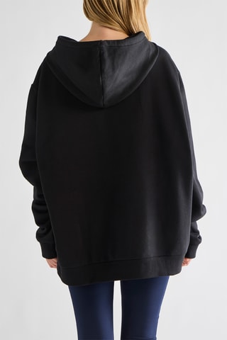 Fleece Sweater met Capuchon - Zwart
