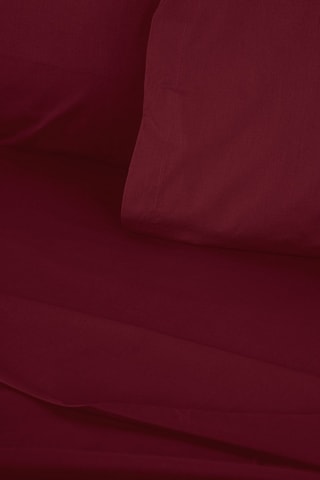 Verstevigd Katoenen Hoeslaken 155 Draad/cm² Tonne Rosse - Bordeauxrood
