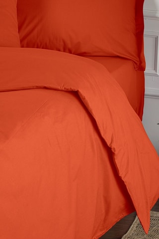 Verstevigd Katoenen Dekbedovertrek 145 Draad/cm² Tonne Mixte - Oranje