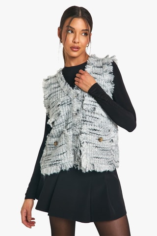 Mouwloos Vest - Gemêleerd Lichtgrijs