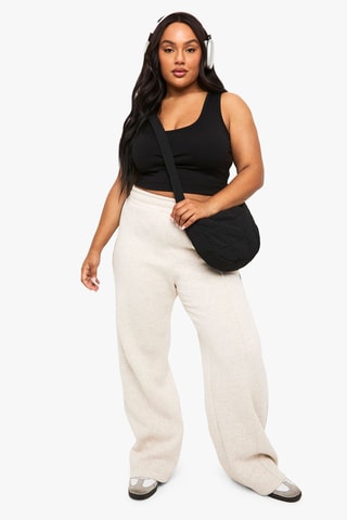 Broek Straight Hoge Taille - Beige