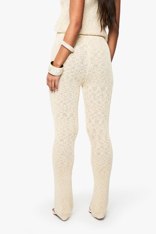 Flare Broek Hoge Taille - Beige