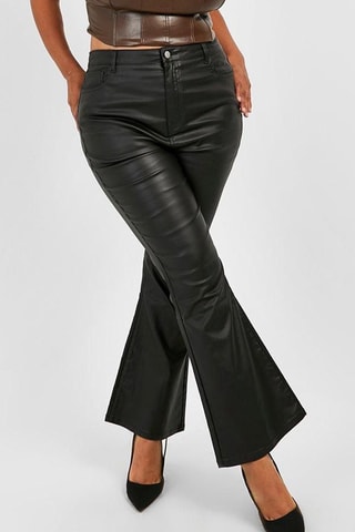 Broek Flare Cut Hoge Taille - Zwart