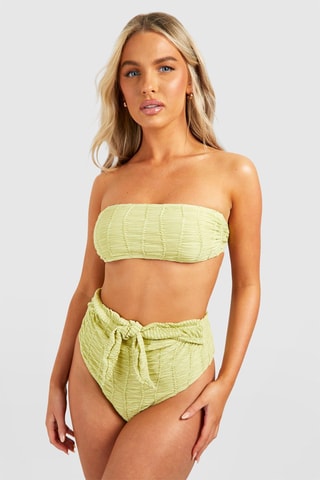 Bikinibroekje Hoge Taille - Limoengroen