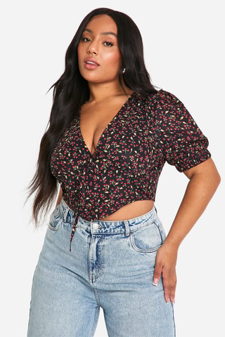 Crop top - Noir et rouge