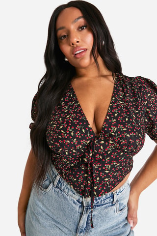 Crop top - Noir et rouge