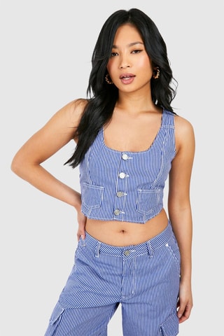Crop Top - Kobaltblauw