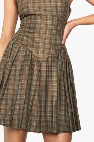 Robe plissée - Marron