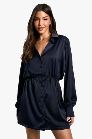 Robe chemise - Bleu marine