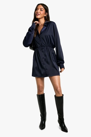 Robe chemise - Bleu marine