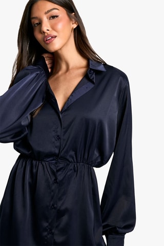Robe chemise - Bleu marine