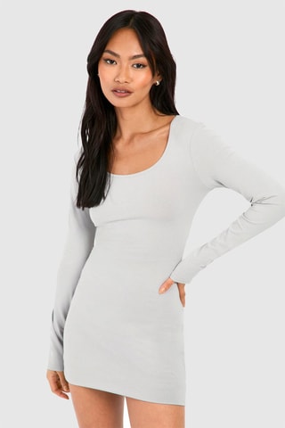 Robe fourreau - Gris clair