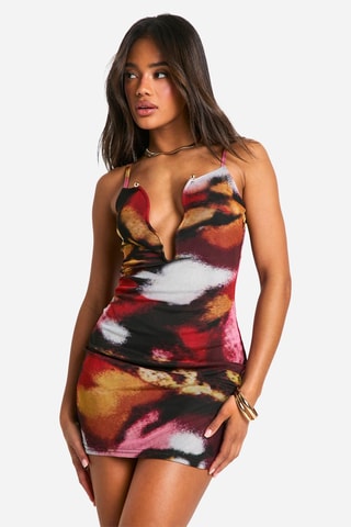 Robe fourreau - Noir et rouge
