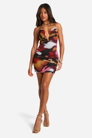 Robe fourreau - Noir et rouge