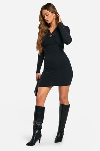 Robe trompe-l’œil - Noir