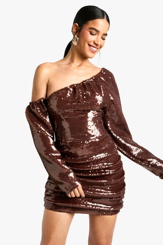 Robe fourreau - Marron