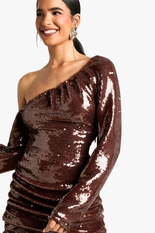 Robe fourreau - Marron