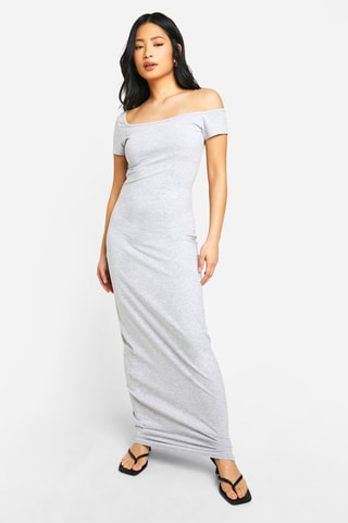 Robe longue - Gris chiné
