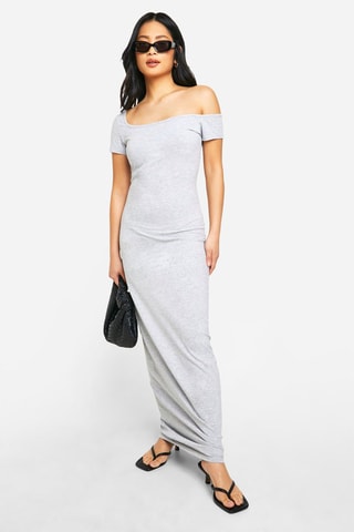 Robe longue - Gris chiné
