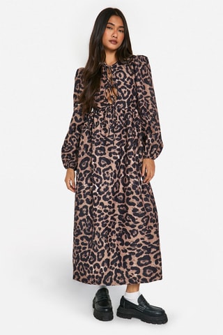 Robe midi - Marron