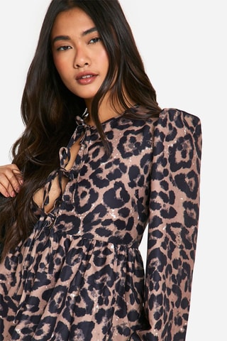 Robe midi - Marron