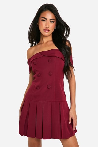 Robe taille basse - Bordeaux