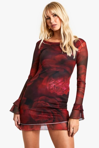 Robe fourreau - Rouge