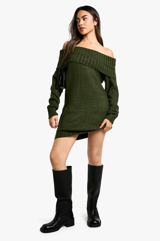 Robe pull - Vert foncé
