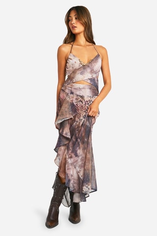 Robe longue - Marron 