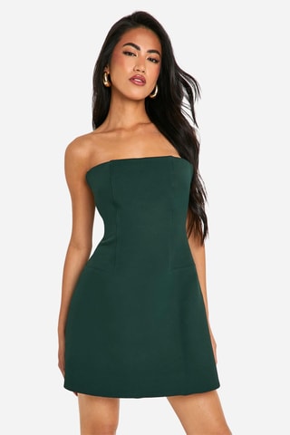 Strapless Jurk - Smaragdgroen