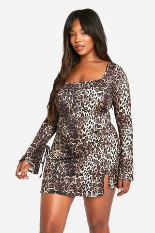Robe patineuse - Marron et blanc