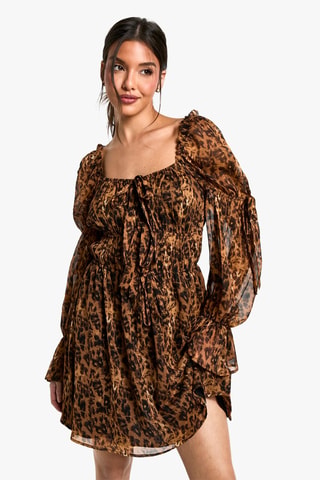 Robe patineuse - Marron clair