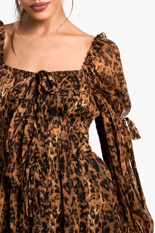 Robe patineuse - Marron clair