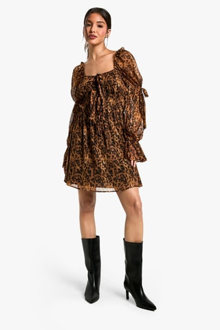 Robe patineuse - Marron clair