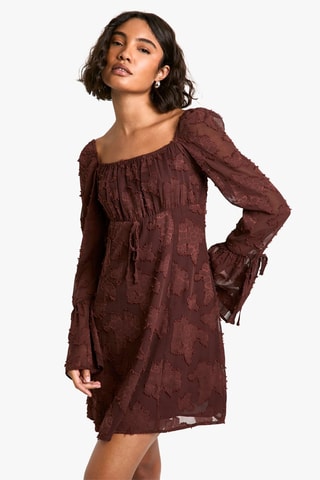 Robe droite - Marron foncé