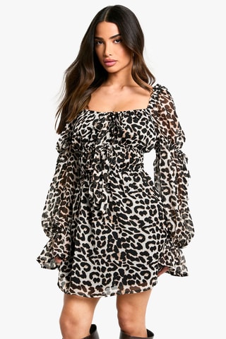 Robe patineuse - Marron clair